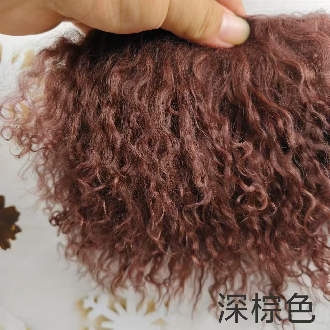 Alta calidad tan lana pelo fila bjd belleza nudo cerdo monstruo soldado monstruo ob11 Gao Ke Er multicolor 6 puntos bebé peluca