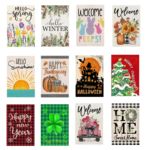 跨境亚马逊节日套装12个双面印刷花园旗庭院节日装饰旗入户欢迎旗