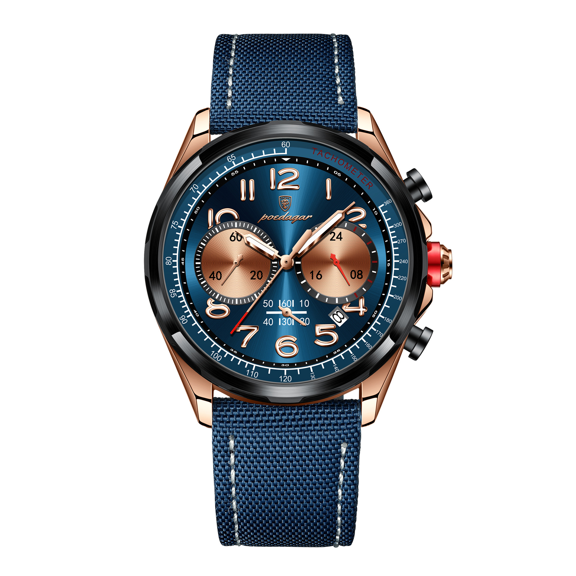 Marca suiza nuevo reloj de hombre moda hombre ocio cronógrafo de cuarzo en vivo comercio exterior explosión de una venta