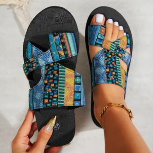 2025 summer new toe one pedal light and comfortable Roman flat fish mouth beach sandals and slippers in stock wholesale