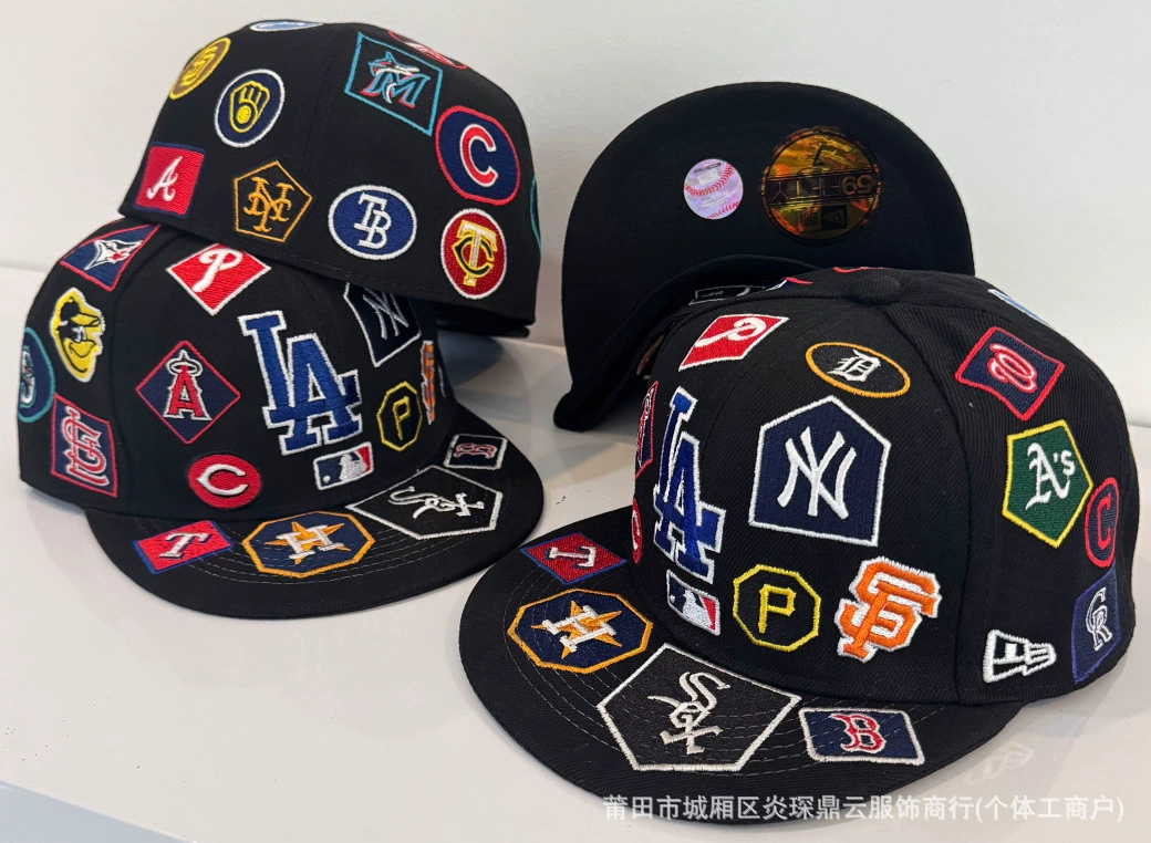 Baseball Cap MLB embroidered, sizes 7–7 5/8 (55.8–60.6 cm), multi-color options