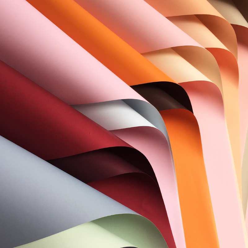 Papel de Regalo de Flores de Papel Ouya de Dos Colores, Material Plástico Impermeable, Papel de Envolver Ramos de Flores, Estilo Coreano, Primer Amor, Papel de Color Puro Especial