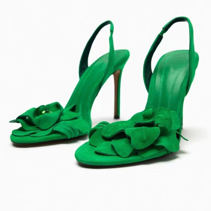 ZA high heels 2023 summer new open toe s...