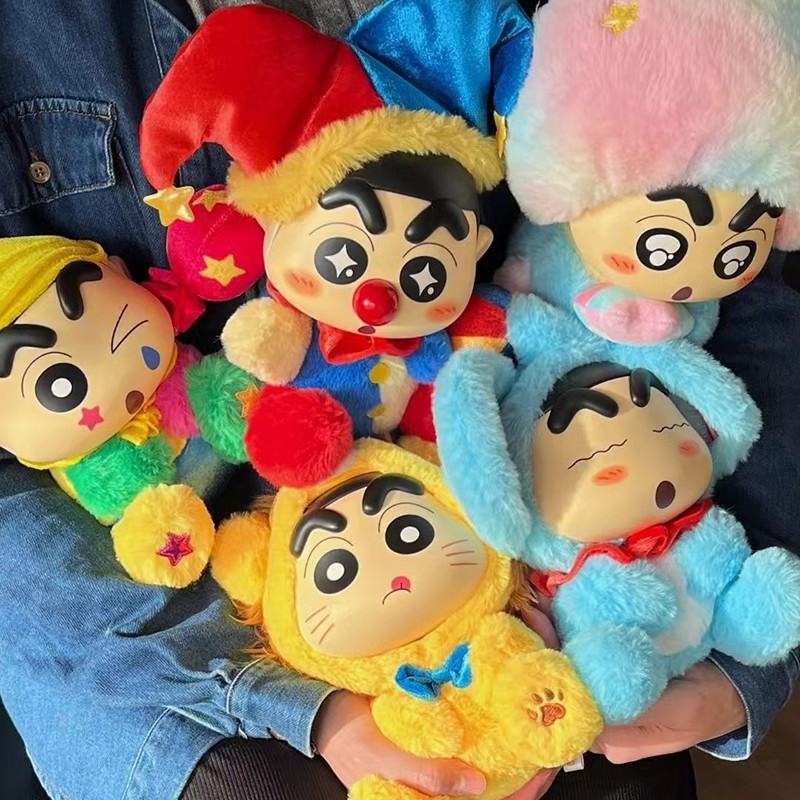正版蜡笔小新假日派对搪胶毛绒挂件盲盒潮玩手办可爱公仔摆件批发|undefined