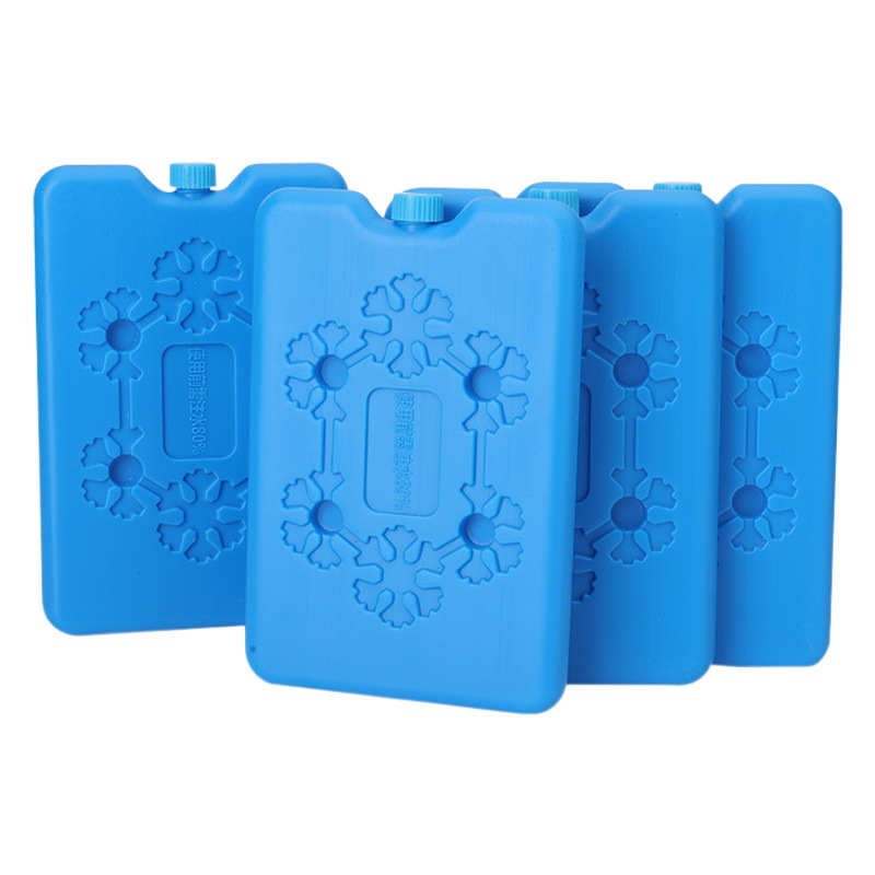 Bolsa de hielo reutilización comercial aire acondicionado ventilador cadena de frío refrigerado de nuevo leche refrigeración hielo cristal azul hielo ladrillo caja de inyección de agua tablero de hielo
