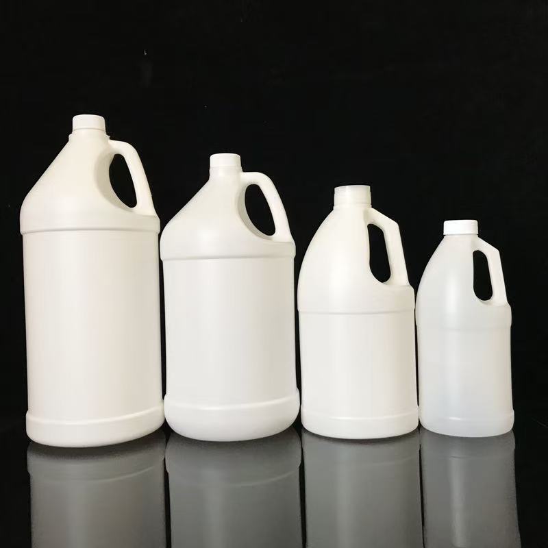 500ml-3.8L手提圆形化工包装壶带泵头大容量洗发水瓶洗衣液桶塑料