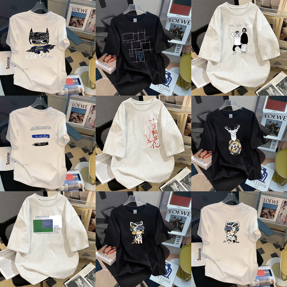 厂家批发短袖t恤潮牌男装2025夏季新款印花短袖大码男式百搭上衣