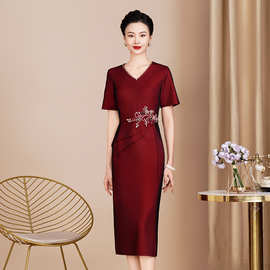 2026新款高档旗袍中式婚礼妈妈装礼服旗袍敬酒服高端气修身88656