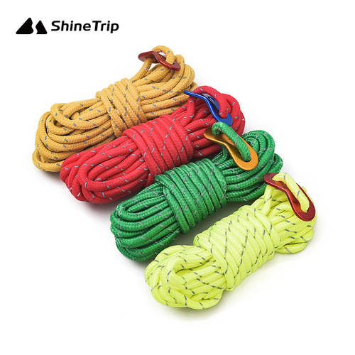 Outdoor camping non-slip windproof reflective rope thickened 4mm fixed rope camping canopy tent accessories wind rope buckle