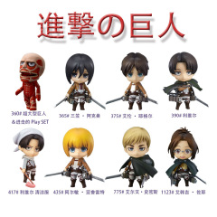 とても楽しい Q バージョン粘土進撃の巨人 390 兵士リヴァイフィギュア顔変更人形アクションフィギュア