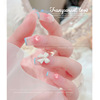 Transparent accessory for manicure, three dimensional face blush, ceramics heart-shaped, nail decoration, internet celebrity, wholesale, gradient