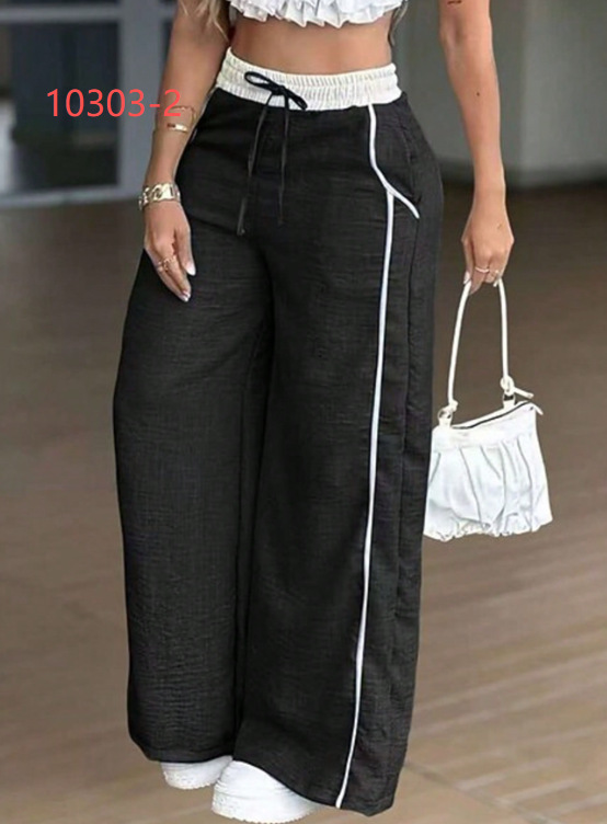 Inventario transfronterizo Y2K gris verde claro pulgada cintura alta pantalones de piernas anchas pantalones casuales sueltos primavera y verano