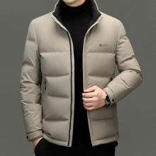 品牌高端羽绒服男士立领短款鸭绒外套休闲冬季加厚保暖防风爸爸装