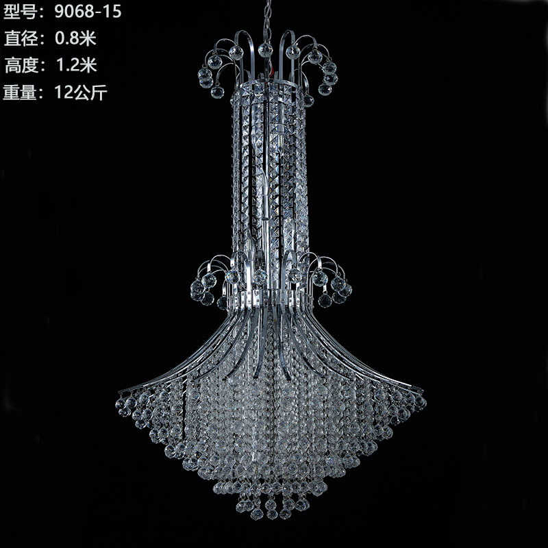 Lámparas de araña de cristal para decoración de salones de boda en hoteles, iluminación decorativa de hierro para techos, luces de escenario, accesorios para bodas. image 18