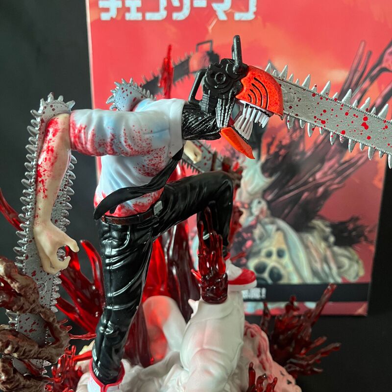 チェーンソー人チェーンソー人電次悪魔ハンターの奇塔シーン二次元アニメモデルの置物の卸売り|undefined