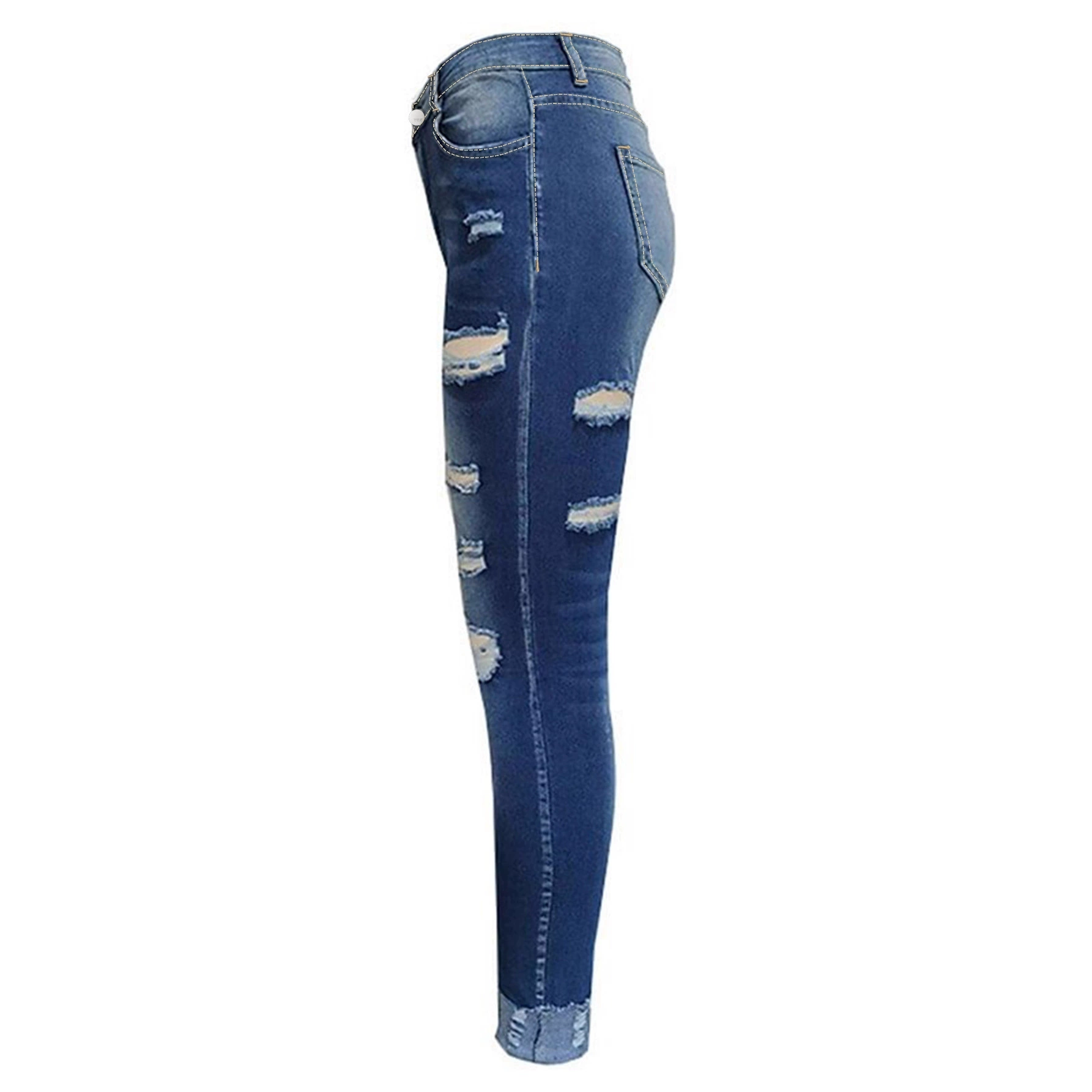 Blue denim trousers, European style, LAZADA, Amazon