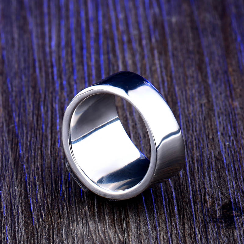 Plating Design Simple Style Geometric Titanium Steel Plating Men's Rings