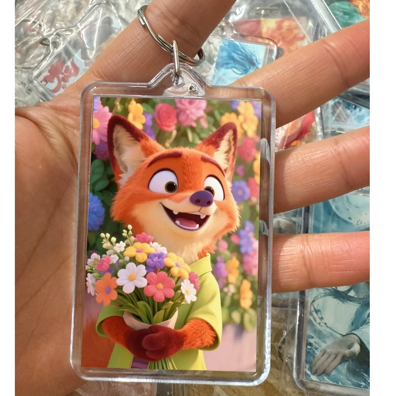 Аcrylic keychain, photo, creative backpack handmade, pendant, DIY