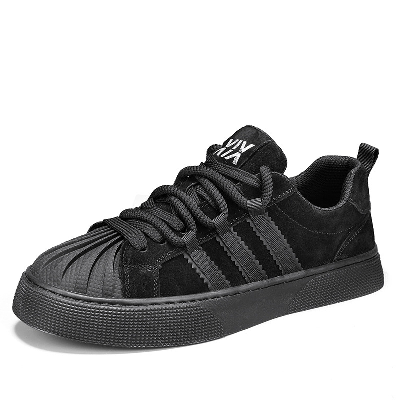 Zapatos de hombre con cabeza de concha, trabajo en el sitio de construcción de primavera y verano, todos los zapatos de trabajo de seguro laboral negro, zapatos de deporte de marca de moda para hombres impermeables, suela gruesa