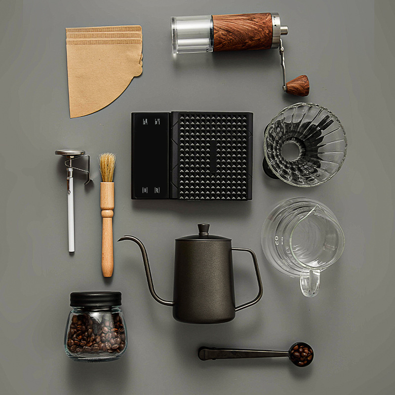 Full set of portable coffee wholesale outdoor combination gift home American gift box hand coffee pot suit Full set of portable coffee wholesale outdoor combination gift home American gift box hand coffee pot suit