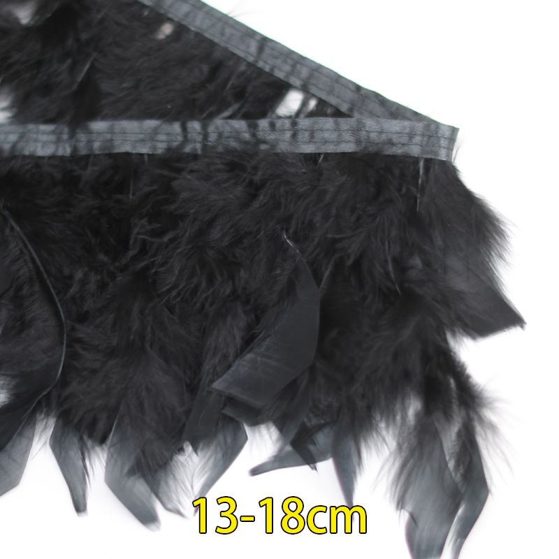 Plumas negras al por mayor diy materiales hechos a mano bolsas accesorios accesorios para niños jardín de infantes creativo curso de arte