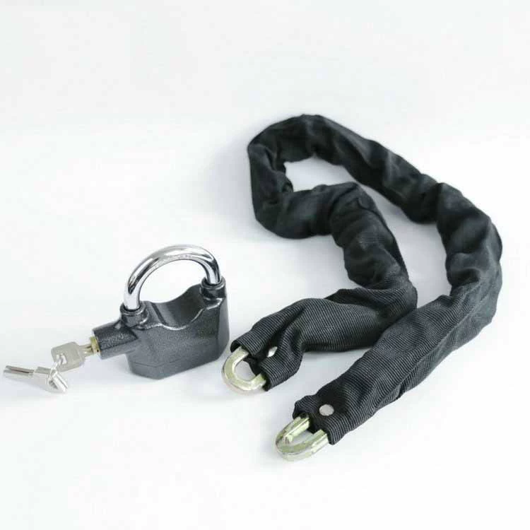 Замок-цепь с сигнализацией из нержавеющей стали для электромобилей и мотоциклов, прямые поставки с завода, замок-лента для руля