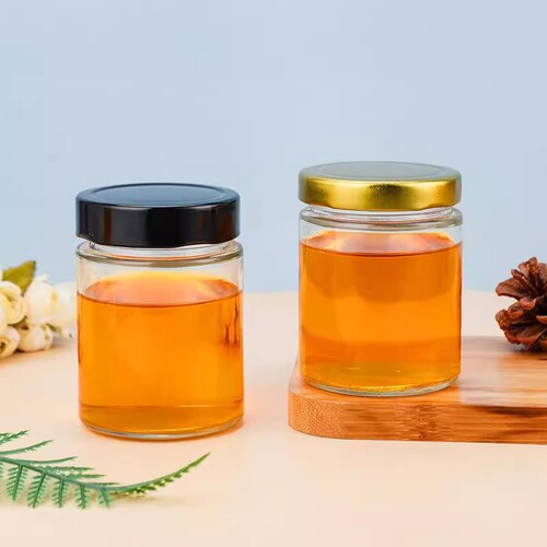 Wholesale glass sealed jar Food grade High lid canning jar Empty jar Specialized jar for chili sauce honey jam