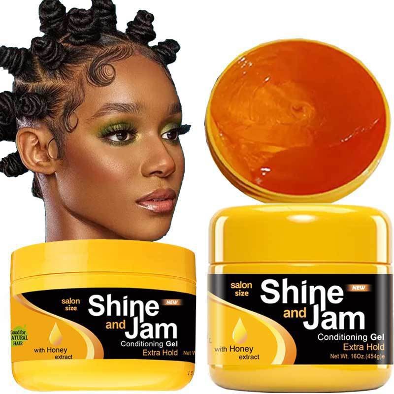 Gel Fijador para Peinados Shine Jam, Gel para Trenzas, Cera para el Cabello, Disponible en Varios Países