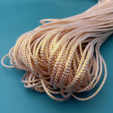 1/2MM彩色金银丝挂绳空心吊牌绳子丙纶涤纶细圆绳八股平纹饰品绳