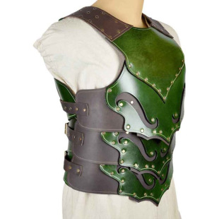 PU leather medieval warrior Cosplay armor battle suit Halloween carnival stage props foreign trade in stock