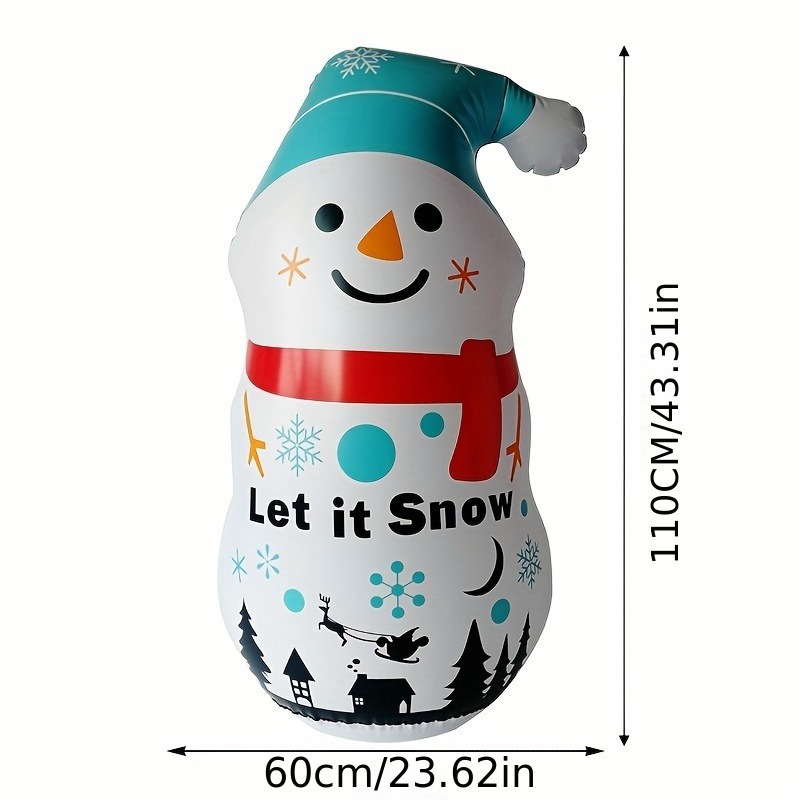 파란 모자를 쓴 눈사람