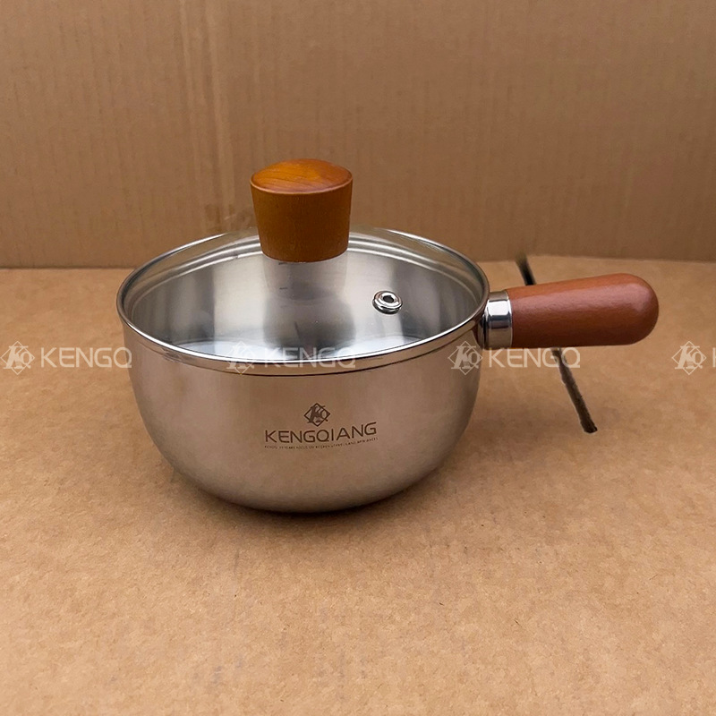 316L acero inoxidable sin recubrimiento suplemento alimenticio para bebés olla de leche pequeña olla de grasa pequeña olla de bocadillos olla de comida para una persona olla de fideos instantáneos