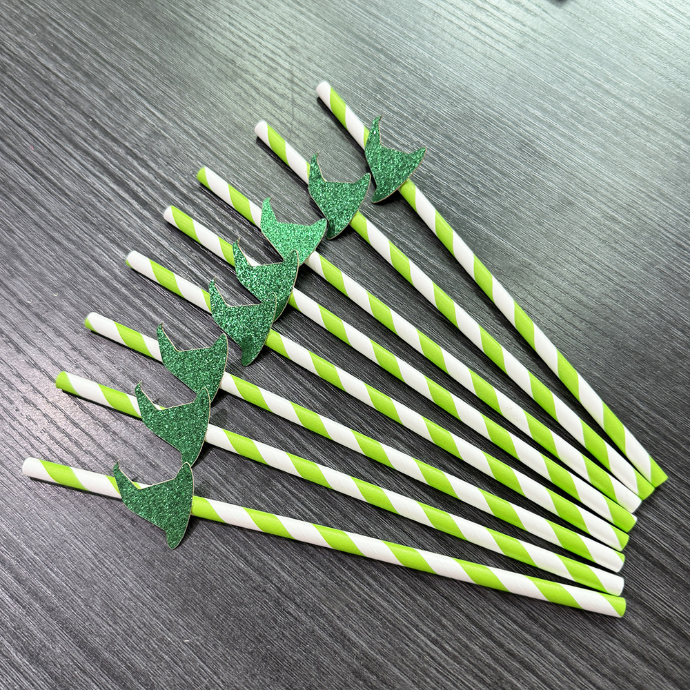 Punto transfronterizo al por mayor papel creativo de Halloween pajita sombrero de bruja corona decoración postre mesa botella de pudín plug-in