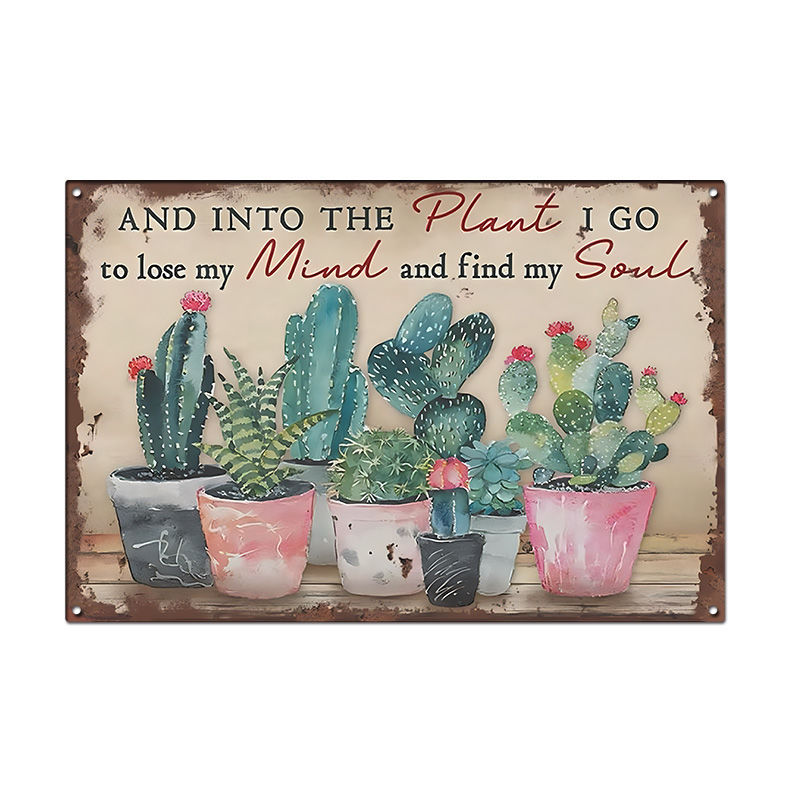 Pintura de hojalata pastoral Flor antigua retro Arte de hierro Pintura colgante pequeña Jardín al aire libre Balcón Decoración de pared Colgante transfronterizo