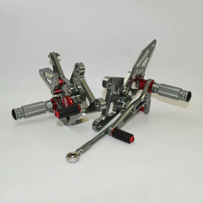 Motorcycle pedals 17-23 modified motorcycle adjustable - titanium-color