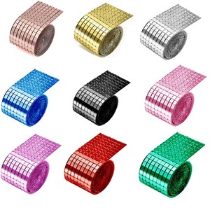 Mosaic glass self-adhesive mirror wall stickers 3D background wall mirror decorative patch creative DIY glass lens stickers