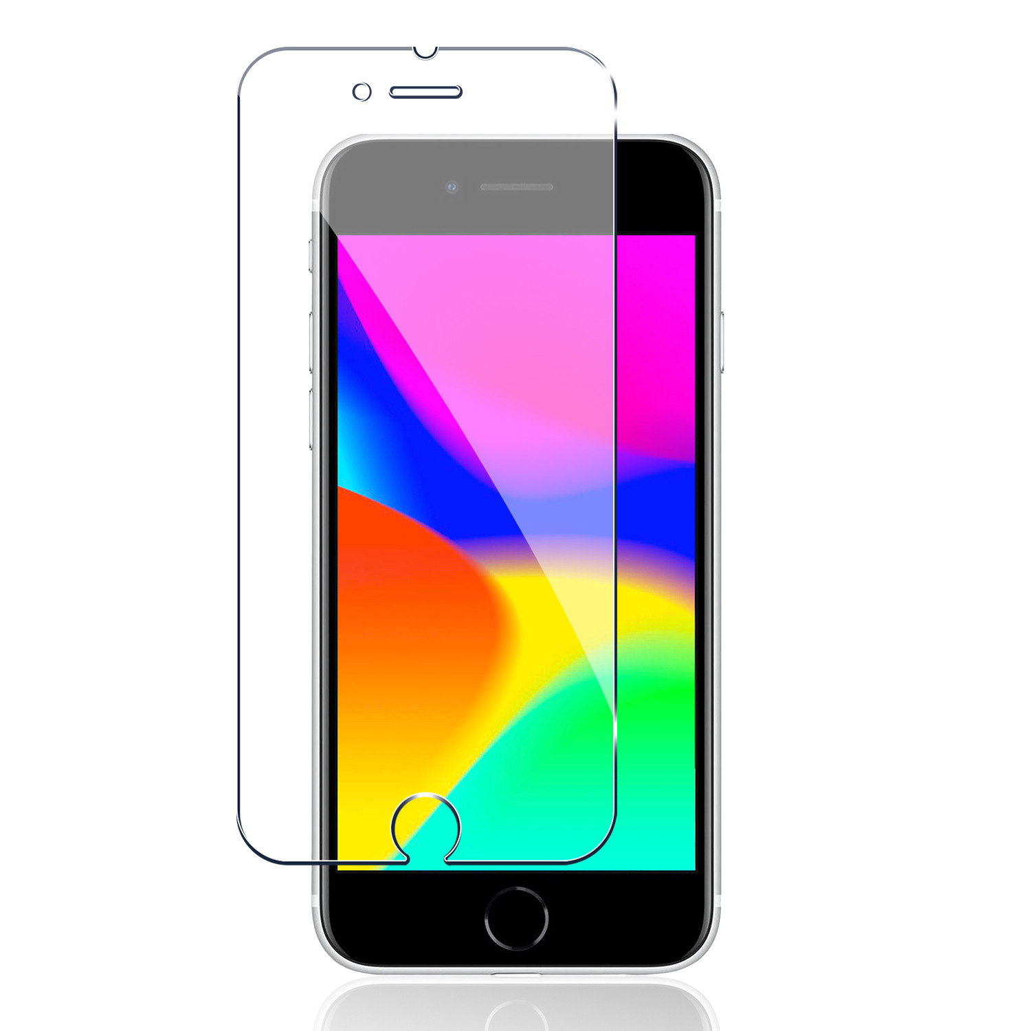 真机数据 适用iPhone SE3（2022款）钢化膜苹果精孔白片贴膜神器