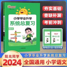 24新 阳光同学小学毕业升学系统总复习通用知识点强化训练语数英