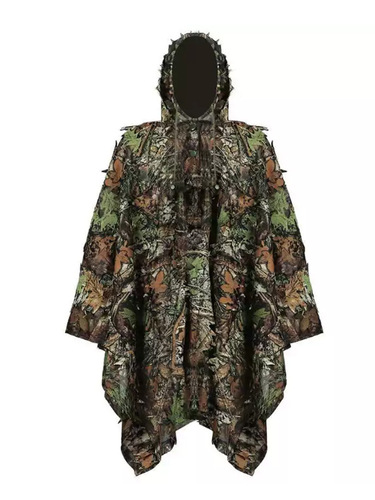Camouflage Suit, Maple Leaf Mantle, Leaf-like 3D Stereo Suit, Breathable Dried Leaf Bionic Ghillie Suit, Bird Shooting and Hunting Camouflage Outfit