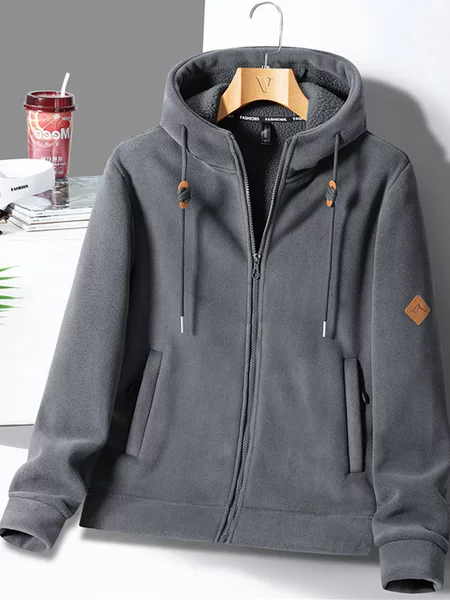 Winter Polar Fleece Hooded Sweatshirt Jacket for Men and Women, Outdoor Thickened Warm Cardigan, Fleece Jacket, New Style