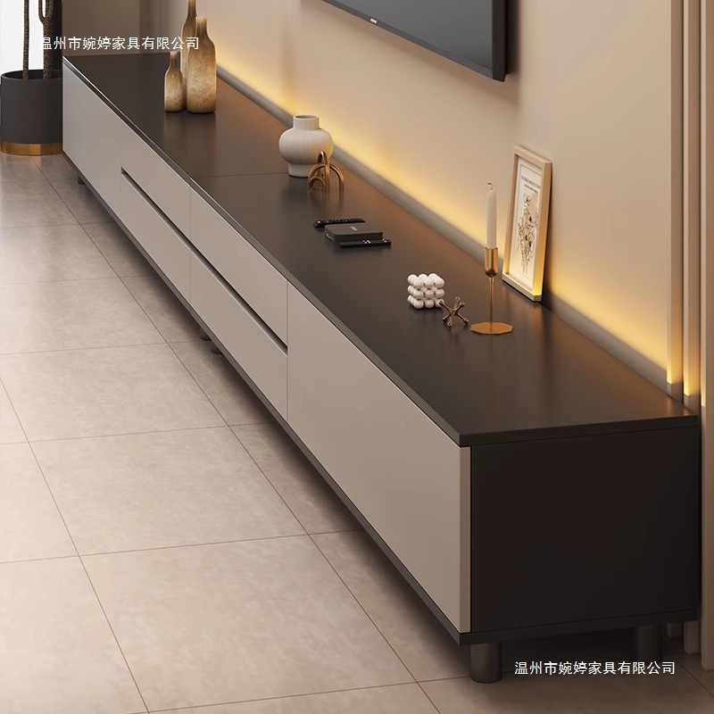 Tv Cabinet Living Room Home 2025 New Modern Simple Small Apartment Storage Storage Integrated Floor-Standing Tv Cabinet