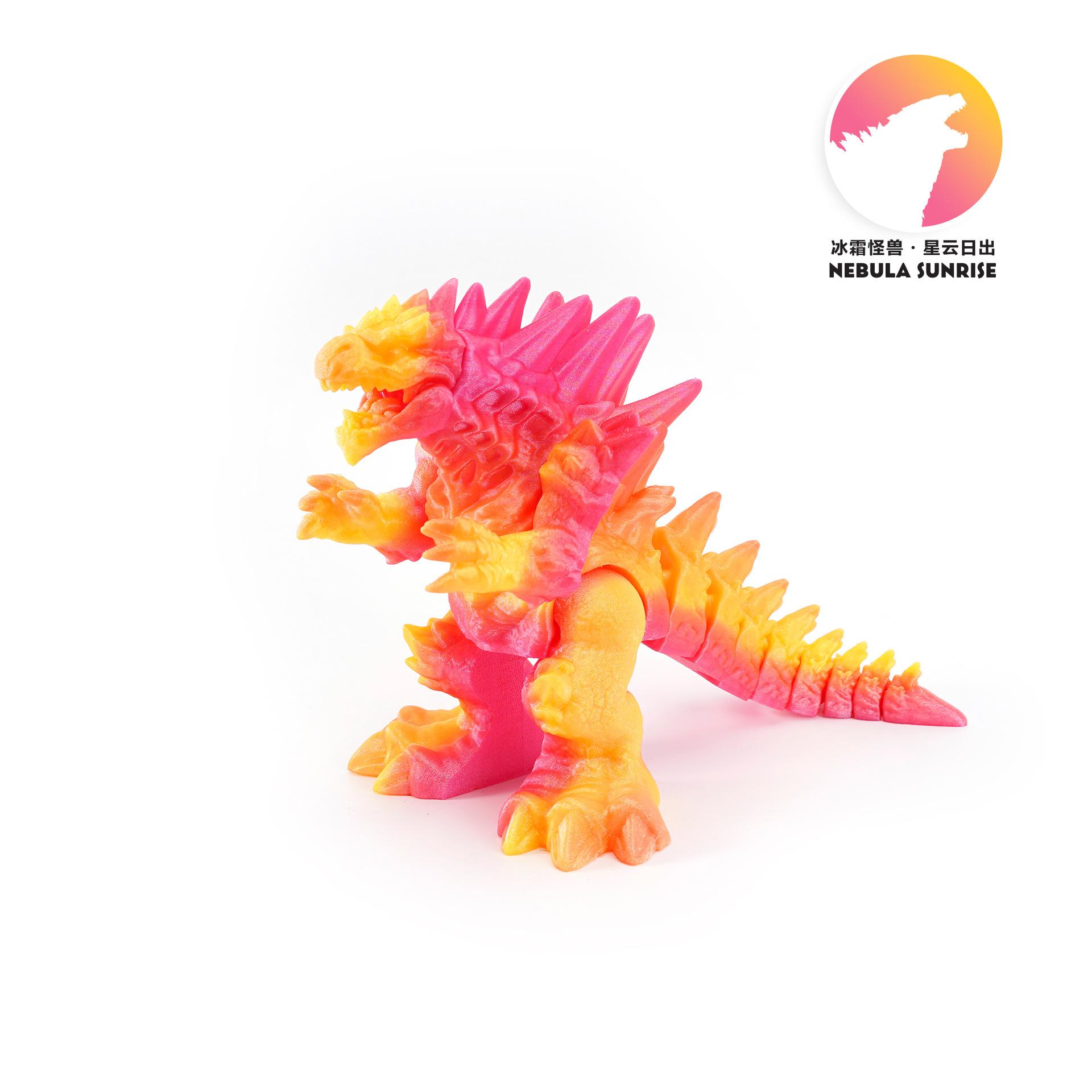 Impresión 3D nuevo estilo transfronterizo Frost Godzilla decoración de escritorio mano regalos para niños juguetes de impresión 3d