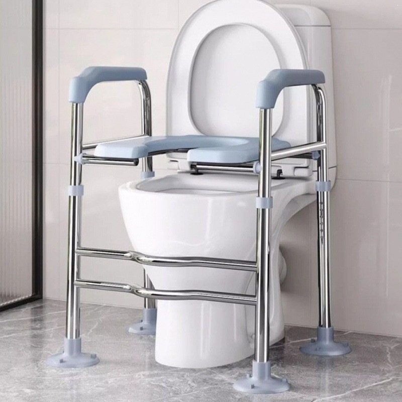 Toilet riser for disabled, elderly, and pregnant women; mobile toilet seat; raised and reinforced toilet seat with handrails for disabled individuals