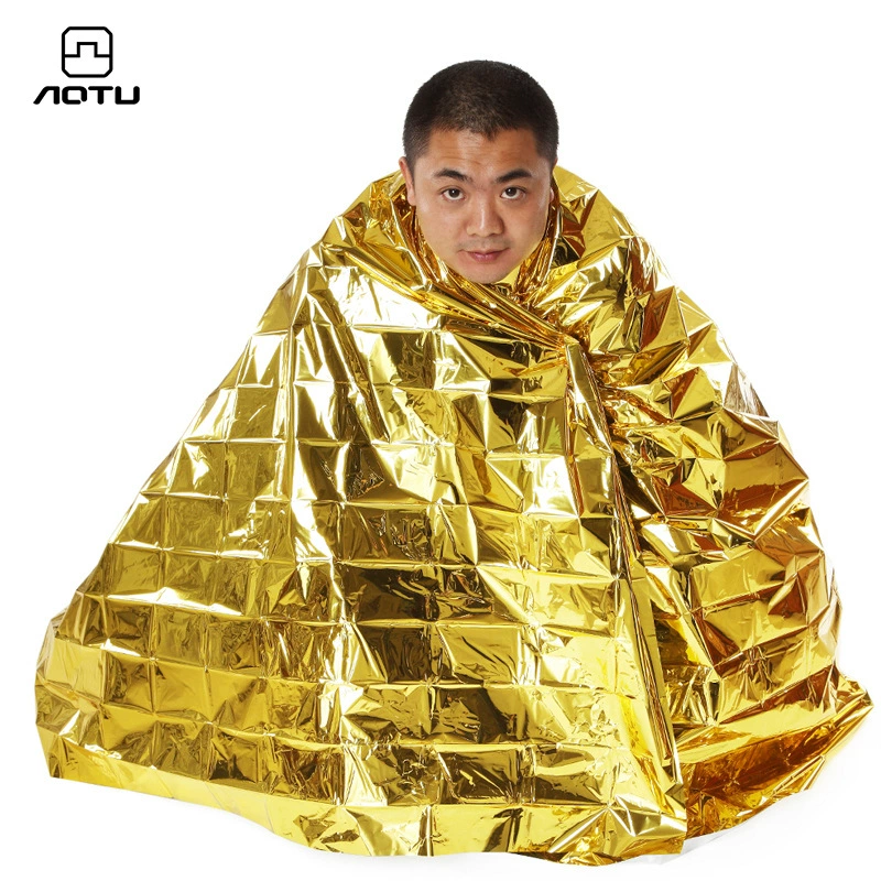 Одеяло первой помощи одеяло выживания изоляционное одеяло солнцезащитное одеяло землетрясение на открытом воздухе поле выживания жизни защиты одеяло 210*160 см золото