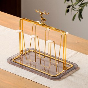 Light Luxury Cup Holder, Drainage Storage Rack, Upside-Down Rack, Tea Cup Holder, Wine Glass Holder, Glass Cup Tray for Home Use