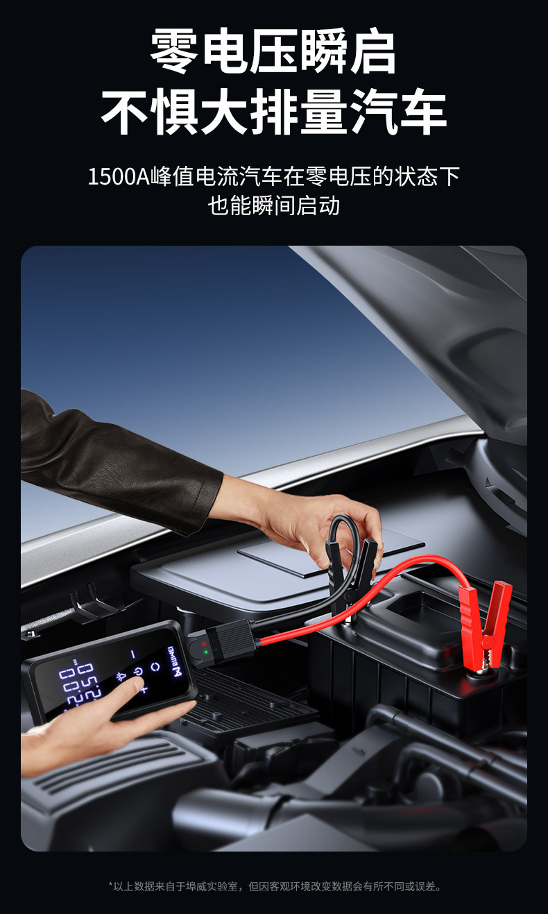 【Cp12】Buwai Dual-Screen Car Emergency Jump Starter and Air Pump All-In-One Multi-Function Portable Power Bank