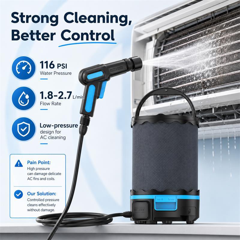 New Model Car Washing Machine for Home Use, 18V High-Power Portable Air Conditioner Cleaning Machine, High-Pressure Powerful Car Washing Tool, Cross-Border New Model Car Washing Machine for Home Use, 18V High-Power Portable Air Conditioner Cleaning Machine, High-Pressure Powerful Car Washing Tool, Cross-Border