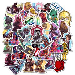 50 Pack Classic Movie Star Wars Doodle Sticker Luggage Guitar Waterproof Sticker