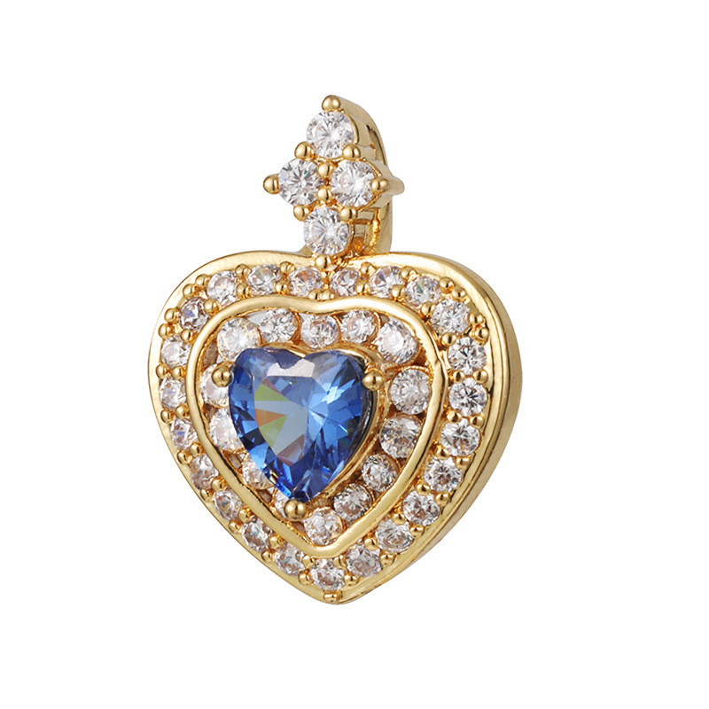 Joyas transfronterizas colgante de rubí esmeralda ligero de lujo accesorios de acero de titanio collar no decolor cadena clavícula