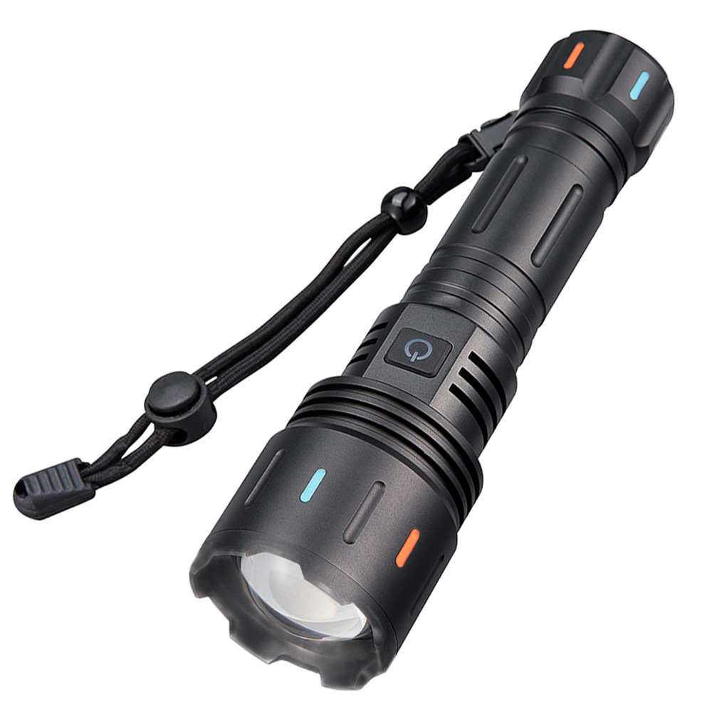 Description Picture 3 of item800W outdoor laser lamp beads with fluorescent long-distance illumination aluminum alloy USB-rechargeable LED flashlight